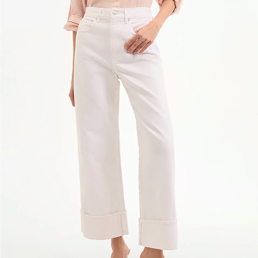 Veronica Beard NWT Taylor Cuffed Cropped Wide-Leg jeans - size 27